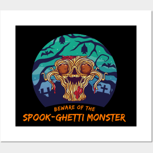 Halloween Flying Spaghetti Monster FSM SpookGhetti Posters and Art